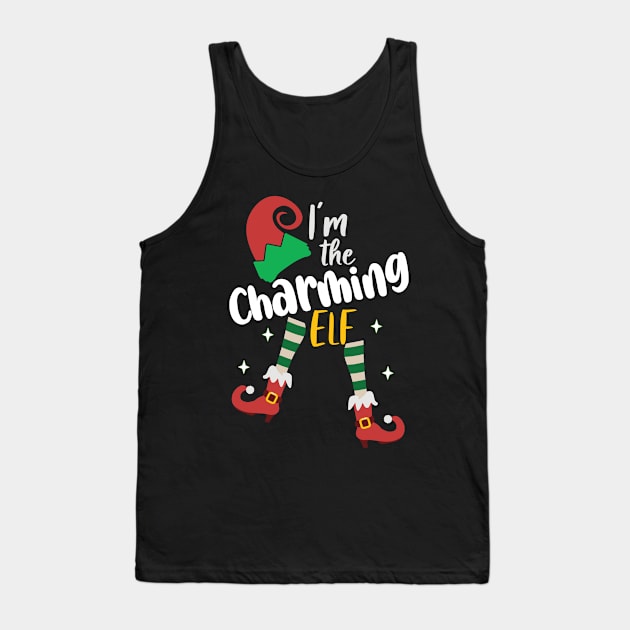 Funny I'm The Charming Elf  Matching Christmas family Tank Top by alcoshirts